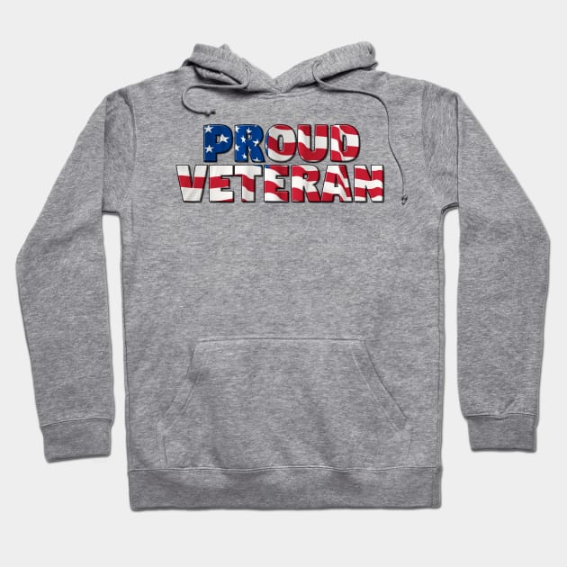 Proud American Veteran Hoodie by Girona